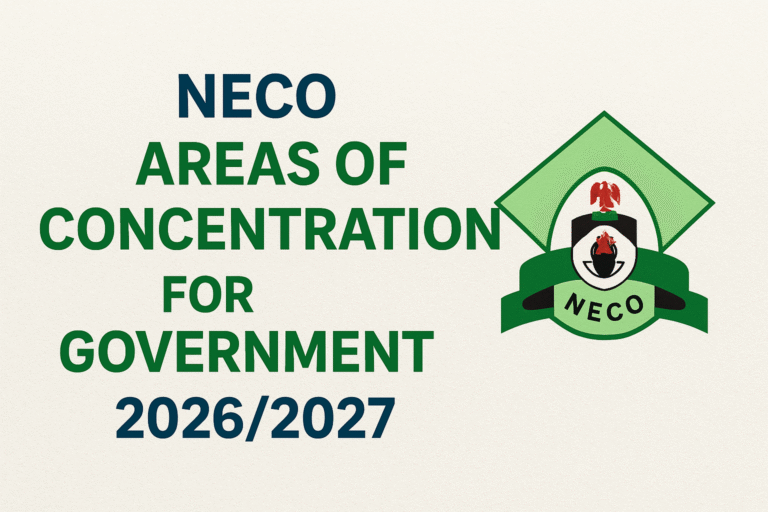 The NECO Areas Of Concentration For Government 2026/2027 has become a crucial resource for many students preparing for the NECO exam.