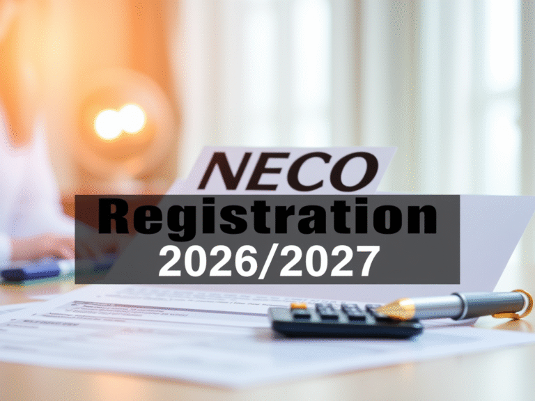 NECO GCE Registration Form 2026/2027 Guidelines For Nov/Dec Application.